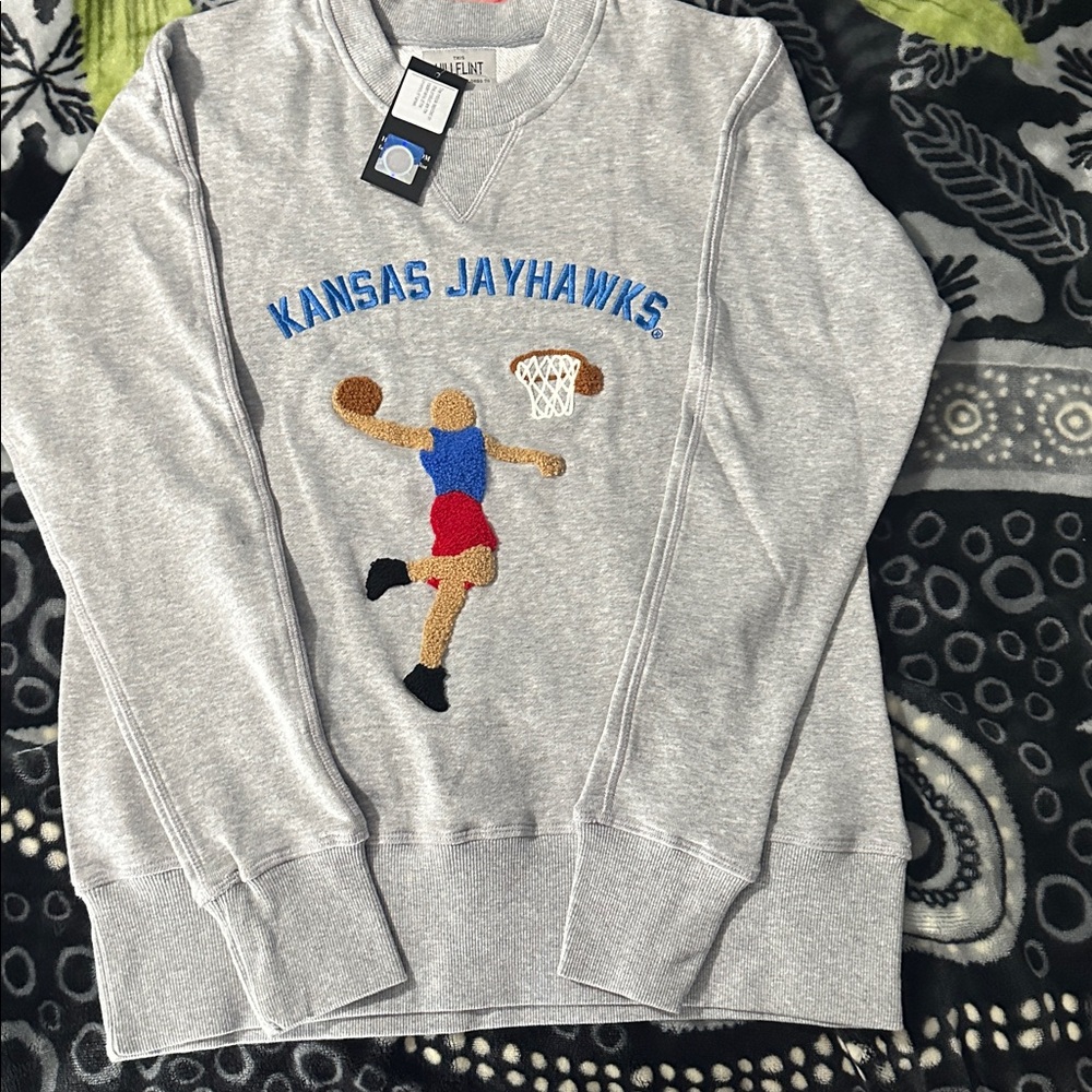 Hillflint Gray Kansas Jayhawks Sweatshirt